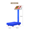 Yongcai (YONGCAI) weighing electronic scale, commercial scale, high-precision electronic scale, rechargeable platform scale, household foldable scale, stall business scale, vegetable selling price counting scale, express scale, industrial scale, 100 kg 30*40 general key LCD black characters, no installation needed