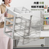 Nafenai drawer-type desktop storage box student dormitory stationery book storage box household large-capacity cosmetics storage box desktop storage box transparent white four layers