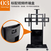 CREAINSUN Changshuo TV Mobile Cart Universal TV Mobile Bracket Floor Stand Universal Hisense Skyworth TCL Xiaomi Honghe Changhong Philips Hikvision Huawei TV Bracket Black Bright Light Suitable for 60-100-inch TVs Bearing 136KG