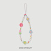 Uston mobile phone chain wrist lanyard dopamine chain women's pendant multi-functional creative chain Internet celebrity pendant crystal short pendant colorful pearl wristband ins style portable anti-lost rope ice cream