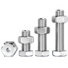 Fengji 304 stainless steel external hexagonal hollow screws hollow bolts mask machine threading through-hole screws M6M8M10M12 M5*12 hole 2.2mm 5 sets