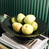 Genasi glass fruit plate living room home coffee table high-end high-value snack plate light luxury style ornaments storage display plate