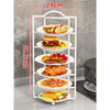 All racks, trays, leftovers, plates, storage racks, side dish preparation, storage racks, dish racks, hot pot kitchen shelves, multi-functional multi-layer white six-layer