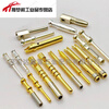 Customized processing of copper pin jacks, aviation connector plugs, male and female copper pins, water solid gold-plated ling, 0.6 slotted male and female pins, 10 in total