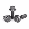 Jishuo small opposite side 10.9 level external hexagonal flange bolt GB5787 auto parts screw M8*16-full thread 5 pcs