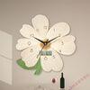 Jiali Youbao Living Room Clock Wall Clock Internet Celebrity Wall Decoration Clock Perpetual Calendar Modern Fashion Quartz Clock Creative Clock Happy Flower Medium 30*30 cm 1