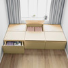 Dadaoyoutian tatami bed small apartment tatami cabinet combination box bed box cabinet Japanese style tatami storage square bed solid wood paint-free multi-layer board 800*800*400mm