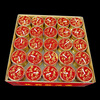 Yao Wan Xi with words butter lamp 4 hours 100 pieces of Buddha wax ever-lasting lamp to worship Buddha before the New Year, smokeless round flagship box 2 hours - peace and joy 24 boxes total 240