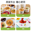 Meiya Disposable Bowl Food Grade Lunch Box 560ml*25 High Temperature Resistant Packed Picnic Round Paper Bowl Lunch Box