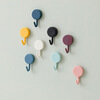 Adhesive hooks, strong adhesive hooks, no need to punch holes, traceless adhesive transparent wall hook stickers, random colors, 10 pieces