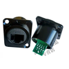 D-type panel fixed pass-through module RJ45 network cable data signal docking connector network interface female socket silver DS-RJ45-CAT6A super category six female socket