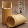 Meal fragrant bamboo chopstick tube drain chopstick cage kitchen floor storage rack chopstick box wall-mounted chopstick basket storage tableware natural bamboo chopstick tube