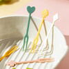 Modern housewife disposable fruit fork, household dessert fork, creative plastic fork, cake fork, fruit picks, poker style, 36 pieces, see picture 2 for specifications.