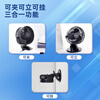 Deli USB Desktop Fan Mini Light Sound Small Electric Fan Home Bedroom Student Dormitory Office Desktop Desktop Fan Table Clamp Fan Black