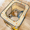 Chongdeduo Cat Maternity Room Closed Cat Nest Isolation Fence Dog Maternity Bed Cat Pregnancy Breeding Nest Birth Box Foldable Yellow Large (90*70*60cm)