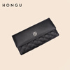 Honggu Wallet Women's Cowhide Long Wallet Tri-fold Multifunctional Diamond Clutch New Year's Birthday Gift