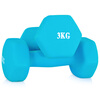 Chengyue color dipped dumbbells for men and women home fitness shaping equipment combination set 3kg*2 tranquil blue CY-136