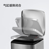 Jinke stainless steel trash can foot-operated with lid large commercial office hotel small kitchen bedroom flip-top light luxury living room sanitary bucket sand silver steel 20 liters