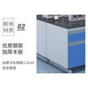 Qinfen laboratory bench steel wood side console laboratory workbench 1500*750*800mm laboratory test table QF43