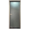 Renjuyi extremely narrow bathroom door toilet door titanium magnesium aluminum alloy gray oil sand Changhong glass toilet bathroom door 16 extremely narrow series 1