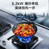 Robam stainless steel 5.2kW fierce fire gas stove natural gas stove double stove household embedded adjustable chassis explosion-proof stove JZT-57G7A
