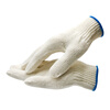 Teweiqiang cotton thread labor protection gloves 30 pairs/pack 500 blue edge thickened non-slip wear-resistant industrial white cotton yarn