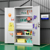 Kingdon Tool Cabinet Workshop Heavy Tool Storage Cabinet with Hanging Plate Hardware Parts Cabinet Tool Storage Cabinet C Type White (Including Basic Accessories)