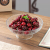 Baijie glass fruit plate tray light luxury living room snack plate dry fruit plate tea snack plate candy plate high-leg hammer pattern