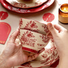 Guyou high-end dishes, tableware, ceramic wedding gifts for the bride, red bowls and dishes set, housewarming gift box