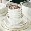 Yichen tableware complete set of underglaze colored bowls and dishes set for household pure white simple European style bowls and chopsticks bowls for housewarming gift bowls
