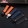 Suitable for Mido watch strap Mido helmsman M005 watch strap Citizen Air Eagle silicone rubber watch strap male 22 23mm black-steel buckle 22mm