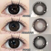 OVOLOOK half-year disposable 2 pieces new sandwich craft student daily size diameter color contact lenses for women ovolook cream Oreo 14.2 half-year disposable gift box 0 degrees
