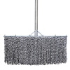 Hasdick dust push flat mop, 60CM black and white reinforced steel rod, office housekeeping, factory workshop, shopping mall cleaning, water absorption, decontamination, removable (1 pack) HKW-37