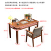 All solid wood desk without auxiliary materials Adult desk simple home desktop computer desk children and students writing desk Walnut color all solid wood desk + armchair 120*60*75cm-Length, width and height sorting