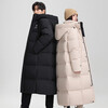 Yaya Wang Yibo same style couple fashion long thickened and warm urban outdoor hooded down jacket