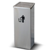 Square stainless steel hotel trash can lobby vertical swing lid large size round outdoor barrel office commercial trash can large heightened square flip lid 30*30*68.5