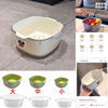 Yunmian double layer new dopamine drain basket cute household fruit and vegetable cleaning basket two-in-one thickened vegetable washing basket quality upgrade marshmallow-white with cute stickers-double layer 1 piece set extra large instant discount 12