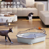 Cute Star Pet Cat Litter Box Open Type Heightened Anti-splash Cat Toilet Deodorant Cat Shit Box Cat Supplies