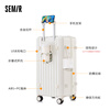 Semir's new suitcase, multi-functional large-capacity trolley case, student school case, travel password case, suitcase, goddess purple - wet and dry separation, scratch-resistant and wear-resistant, 30 inches, multi-functional