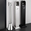 Runkai stainless steel cigarette butt column ashtray vertical hotel shopping mall cigarette extinguisher bucket smoking bucket park floor-standing outdoor ash column small waist ash column - can be fixed