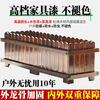 Guangshilin antiseptic wood flower box solid wood flower pot outdoor flower box outdoor courtyard planting box extra large rectangular balcony vegetable pot double row keel reinforcement spray paint 100*40*30