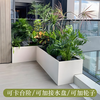 Stainless steel balcony flower box, galvanized steel plate, finished flower trough, corner terrace flower stand, roof garden vegetable planting box, size and color support customization (default white)