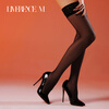 Lai Mi Runsi 0.01 stockings stockings stockings ultra-thin sexy retro mid-calf uniform black silk over-the-knee socks black 1 pair one size