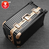 Kangaroo extra-large suitcase men's large capacity 32-inch student suitcase trolley case women's aluminum frame case universal wheels 26-inch space silver alloy rounded corners 28-inch popular choice