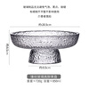 Baijie glass fruit plate tray light luxury living room snack plate dry fruit plate tea snack plate candy plate high-leg hammer pattern
