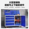 Kaiyuan four-draw back hanging pulley metal tool cabinet heavy-duty low cabinet hardware store workshop auto repair locker parts cabinet mobile tool cart KY-GJG08