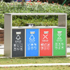 Outdoor scenic trash cans, stainless steel classification, large peel bins, commercial park community outdoor sanitation trash bins, galvanized sheet double classification A