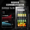 SAST ice bar refrigerator European style constant temperature wine cabinet office hotel home refrigerator mini small single door gaming tea preservation cabinet display sample beverage medicine cabinet 135 liters black bile (refrigerated + micro-freezing + blue light + lock)