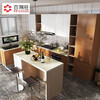 Baidusheng integrated cabinet customization, modern minimalist kitchen cabinets, kitchen decoration, wall cabinets and floor cabinets, custom-made Jensen series cabinets. Consult customer service to receive a star basin + faucet + drawer 3-meter base cabinet + 3-meter countertop + 1-meter wall cabinet