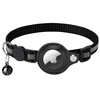 ESCASE applicable airtag protective cover pet collar Apple AppleTag anti-lost pet positioning collar cat reflective bell collar black
